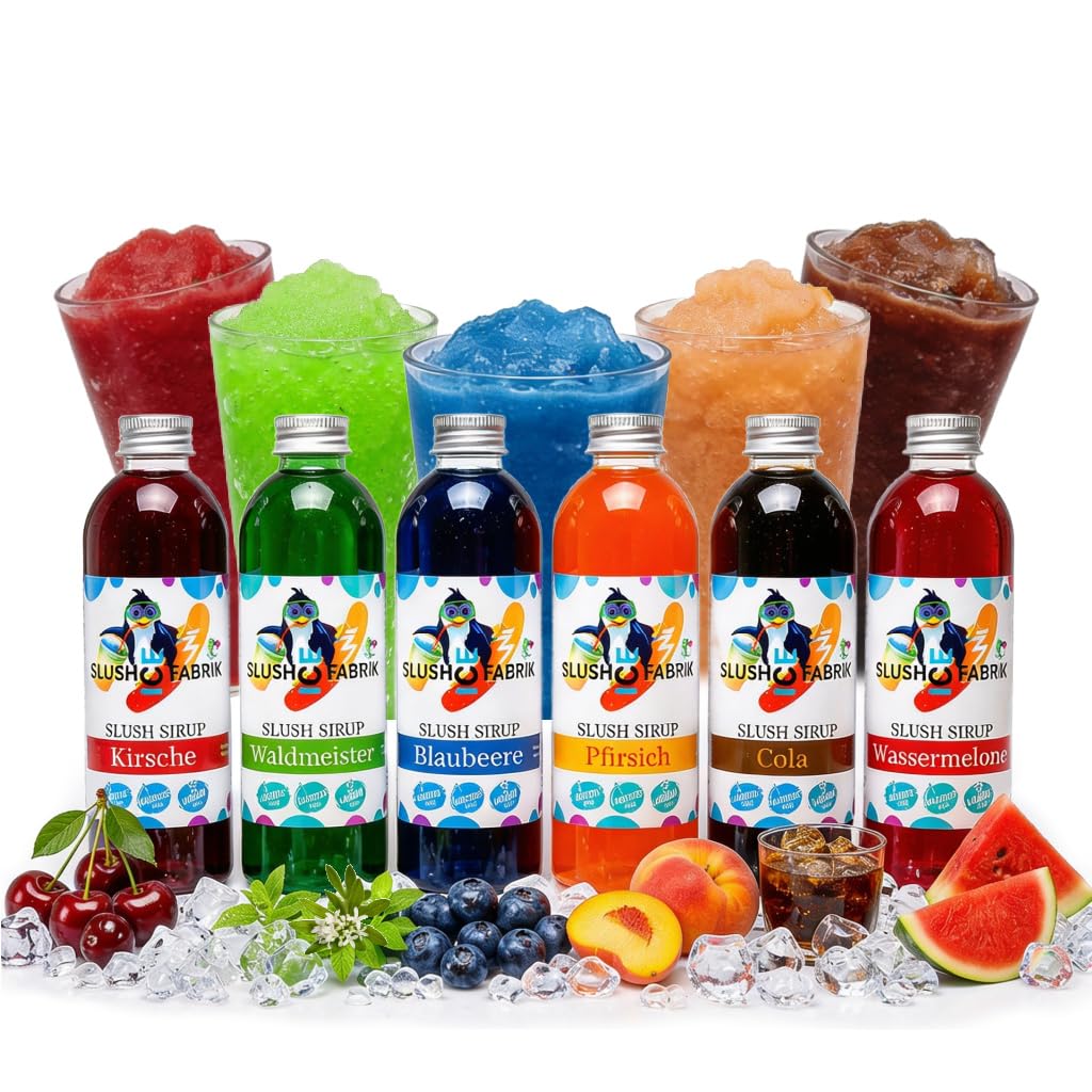 Hopser Food Fun Cherry Syrup Party Set 6 x 250 ml for Slush